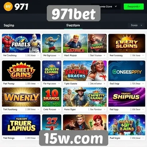 Overview das ofertas de jogos disponíveis no site 971bet